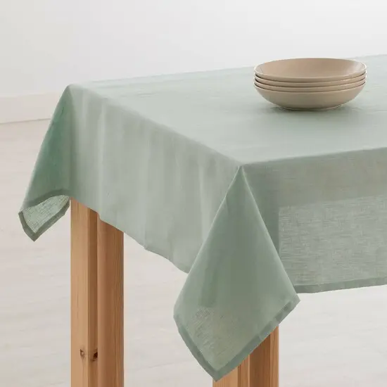 BL BELUM - Mantel Antimanchas Lino 100% Aqua   - Mantel Mesa Rectangular  - Mantel Hidrófugo de Calidad en Varias Medidas - Manteles de Lino para Interior y Exterior - Mantel Elegante Made By BL BELUM - Mantel No traspasan Líquidos Made Spain - 1