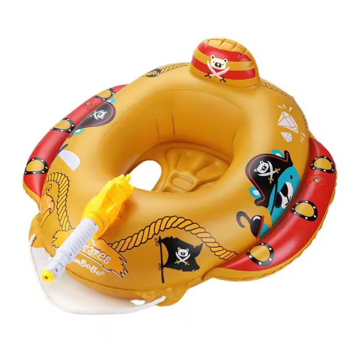 Anillo de natación para bebés Swimbobo, anillo de natación infantil con dibujos animados y pistola de agua. - 1