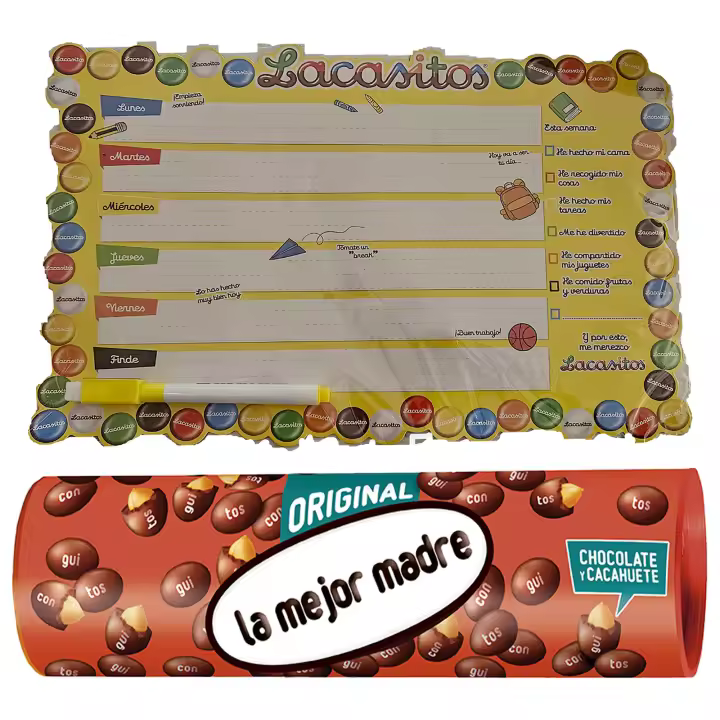 Conguitos Megatubo 1,2 KG-"La mejor madre" + PLANIFICADOR MAGNÉTICO - 1