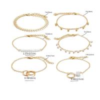 Juego De 6 Pulseras Plegables De Diseño Geométrico Y Borla Ajustable Bohemia Para Mujer Accesorio Elegante Para Todo Día Y Occasiones Especiales - details 2