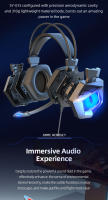 Auricular De Juego Con Luz LED Y Micrófono HD 3.5mm Para PC Laptop PS4 PS5 XBox Switch - Auriculares Con Sonido Surround Wired - details 4