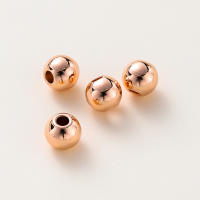 20-100pcs Bolas De Espaciador Redondas De Cobre Pintadas Con Oro Y Platino 14K 18K Para Joyería DIY Collar Perlas Suministros - details 5