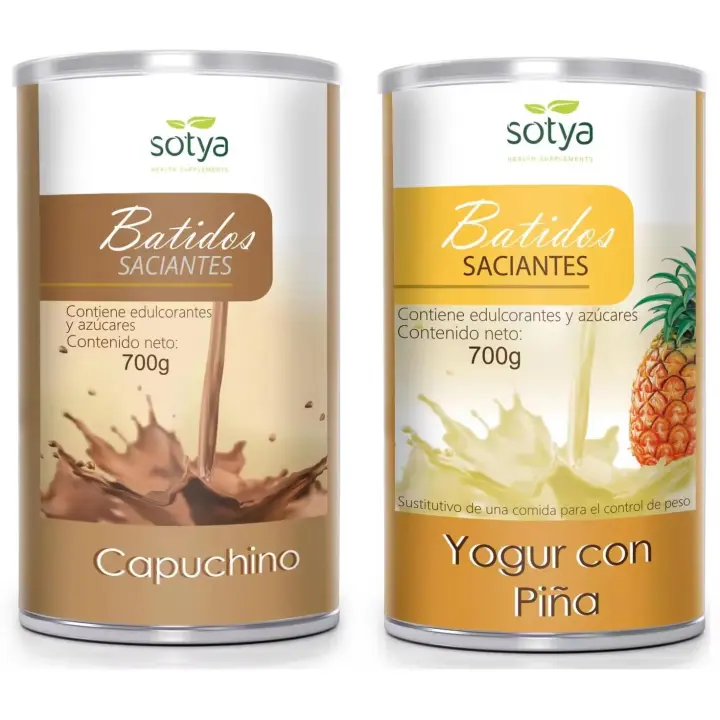 Batidos Saciantes Sotya Capuchino y Yogurt de Piña Pack Ahorro 2 unds x 700 Gramos - 1