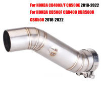 Escape De Motocicleta Modificado mid Link Pipe Para Honda CBR500 CBR500R CB500F CB500X CB400 CBR400 CB400X CB400F 2016-2022 Pieza Individual - details 1