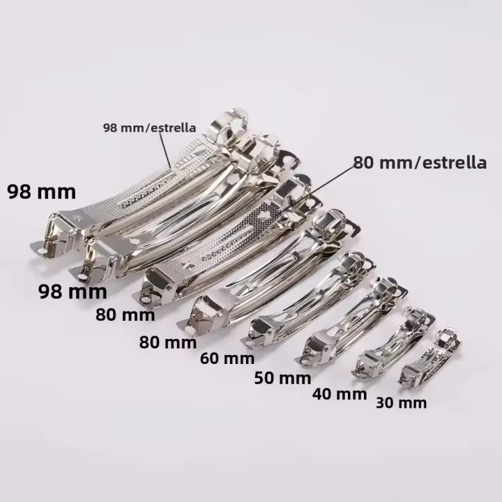 10pcs Clips De Pelo Estilo Francés Barrette Base De Clip Automático Blank Para Fabricación De Joyería Metal Aleación De Zinc - 1