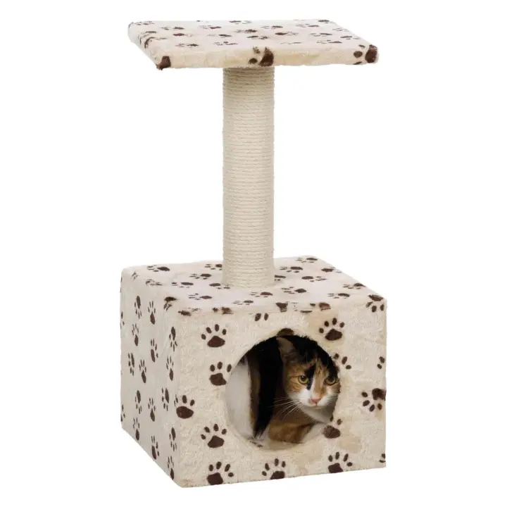 TRIXIE Junior Poste Rascador Zamora beige con huellas impresas - 1