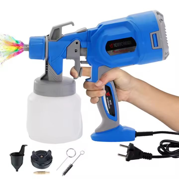 1500W pistola pulverizadora de pintura electrica HVLP, pistola de pintura para paredes de casa spray pulverizador de agua,  boquilla aerografo Muebles de jardín herramientas de pintura prostormer - 1