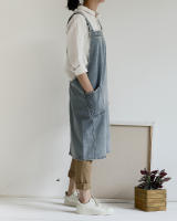 Delantal De Lona Algodón Puro Lavado Vaquero Para Publicidad Y Cocina Bib Overalls Material De Algodón Origen China - details 10