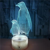 Lámpara De Noche Penguin 3D Para Niños Con 16 Colores Cambiantes Decoración Para Dormitorio Ilusión Animal Regalo De Cumpleaños Para Niño Y Niña - details 13