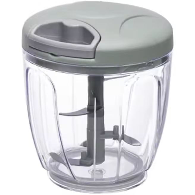 Cortador de verduras multición de 900 ml, picador manual De Carne, rebanador de Ajo, Cocina simple, Green - 1