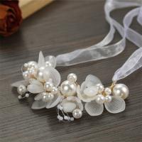 Diadema De Boda Bohemia Para Niñas Adorno De Cabello Con Perlas Y Flores Guirnalda De Novia Aro De Cabeza Joyería De Pelo Regalos Para Niños Estilo Moda Primavera Verano - details 26