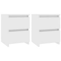 vidaXL Mesitas de noche 2 unidades aglomerado 30x30x40 cm Blanco, Negro, Roble Sonoma Mesita habitacion mesitas de noche dormitorio para Salón, Estudio, Mesa Auxiliar - details 3