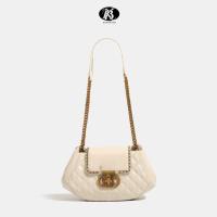 Bolso De Hombro Para Mujer KB Marca Nueva Otoño Invierno Diseñador De Lujo Forma Ling Cadenita Bloqueadora Moda Bolso De PU Con Lining De Poliéster - details 1