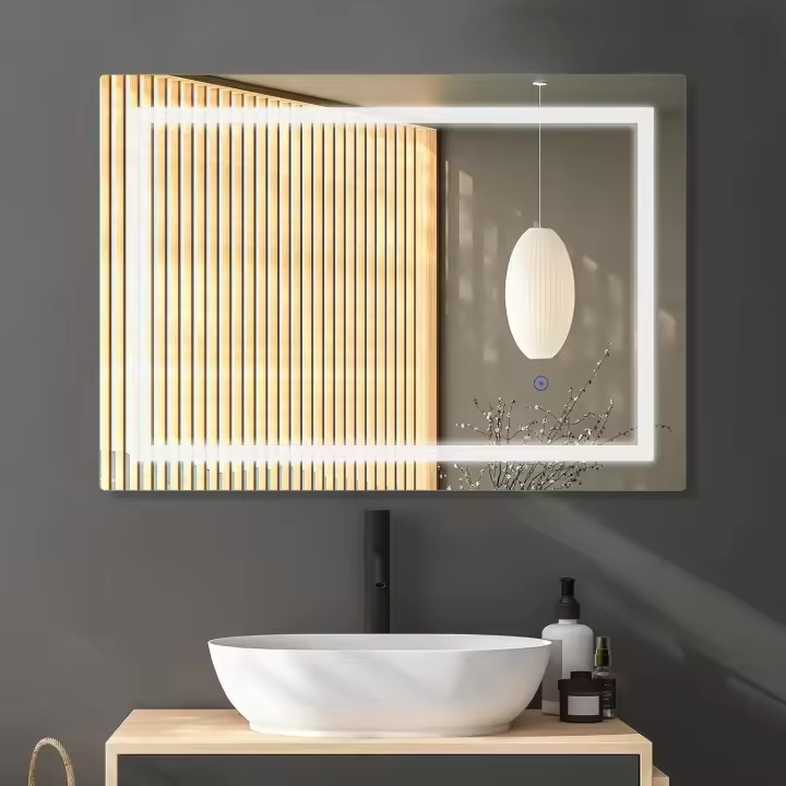 Espejo Baño con Luz 50 x 70 cm, Luz Blanca, Interruptor Táctil [Clase de eficiencia energética E] - 1