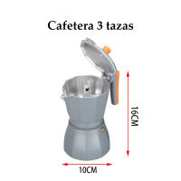 DESEOS Family cafetera aluminio inducción | Cafetera moka | 3, 6, 9, 12 tazas | Apto para inducción, gas y vitrocerámica | Uso doméstico y oficina - details 1