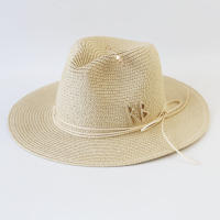 Sombrero De Paja Para Mujer Y Hombres Moda Verano 2025 Sombrero De Playa Casual Sombreros De Paja Con Visera Estilo Panama Protección Solar - details 8