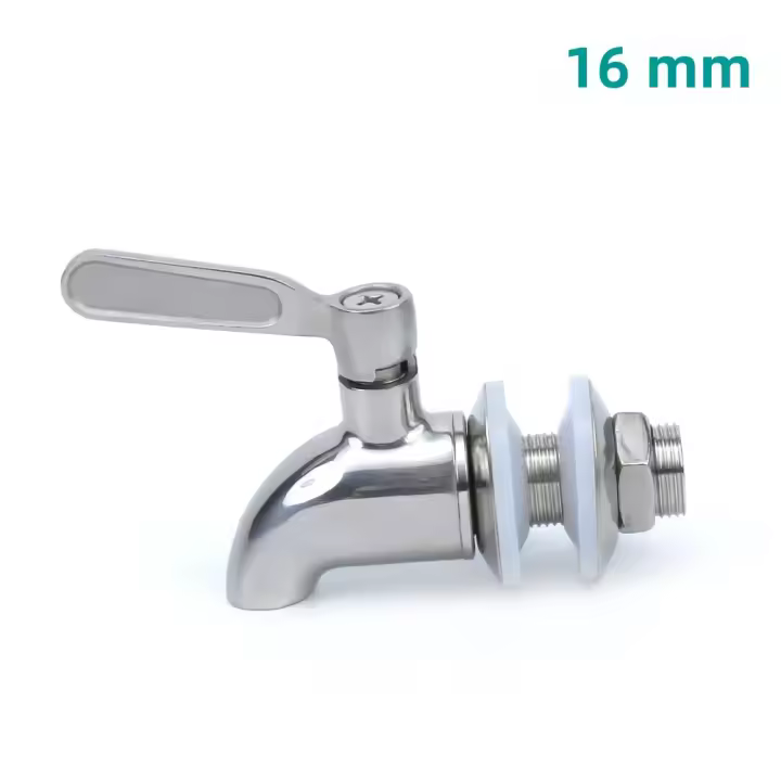 Grifo De Acero Inoxidable Pulido Para Dispensador De Bebidas Reemplazo Para Botella De Agua 12mm 16mm Accesorio De Barra - 1