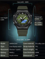 Reloj Deportivo De Lujo Para Hombre SANDA Con Cronógrafo LED Impermeable Y Pantalla Digital Cuarzo Reloj De Pulsera Militar - details 8