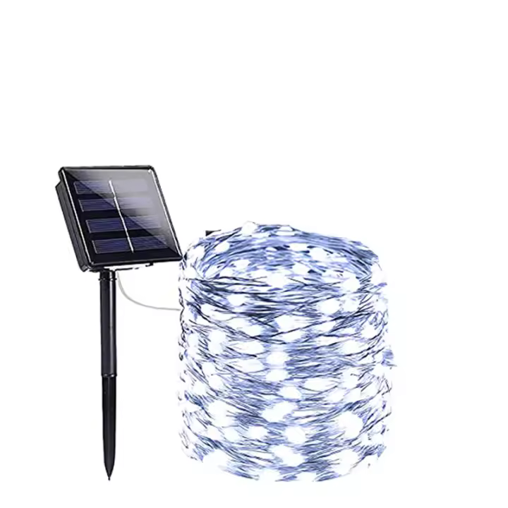 Cadena De Luces Solares LED Para Jardín Y Jardín Decoración De Navidad Impermeable De 32m/22m/11m/7m Luz De Farolillo Festivo - 1