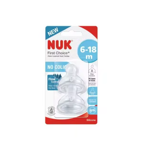 Nuk Tetina First Choice+ 6-18 Meses Flujo Variable Silicona 2 Unidades - 1
