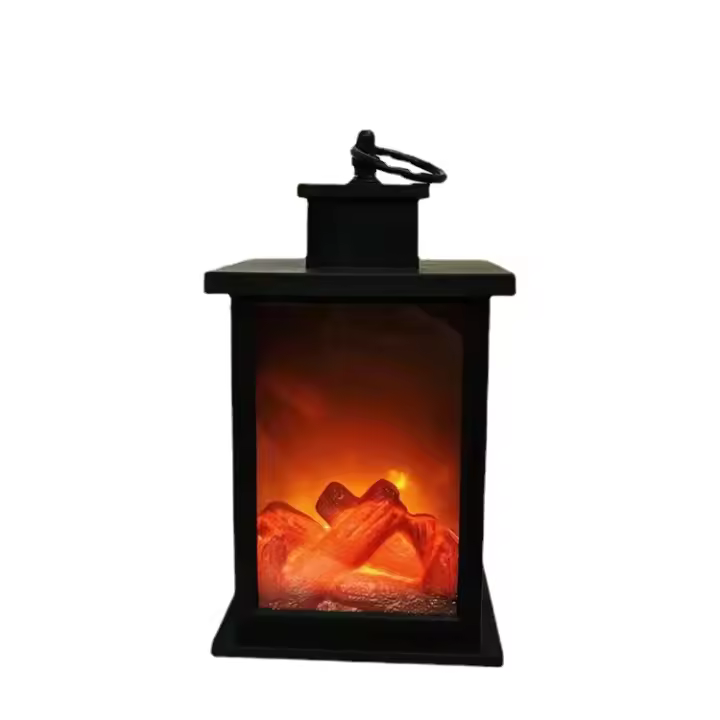 Chimenea de Mesa LED XXL Negro con Temporizador y Simulación de Llama - Decoración Eléctrica - 1