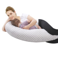 Mujeres embarazadas almohada protección de la cintura lado dormir almohada bebé anti-escupir hasta cojín bebé alimentación del bebé funda de almohada extraíble y lavable - details 2