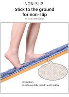 Alfombra De Baño Antideslizante Con Suelo De PVC Pelo Largo Y Grueso Alfombrilla De Baño Tejida Secado Rápido Duradero 0.79 Pulgadas - details 11
