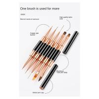 Juego De 5 Piezas De Cepillos De Uñas De Metal Doble Cabeza Para Pintura De Uñas Preparación De Gel Y Limpieza Herramienta De Diseño De Uñas - details 5