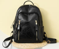 Mochila De Cuero Para Mujer 2024 Lujo Casual Vintage Con Bolsillos Internos Y Externos Cierre De Cremallera Bolsa Escolar Para Niñas - details 21
