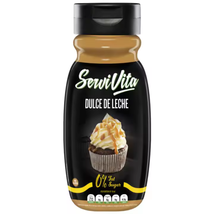 Salsa Zero Sabor Dulce de Leche | Pack 2 unidades | 320ml | 0% Azúcares añadidos | Para postres | 9.9 kcal por cada 100 m | SERVIVITA - 1