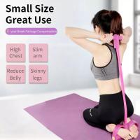 Tensor con pedal elastico para ejercicios fitness banda de resistencia gimnasio - details 2
