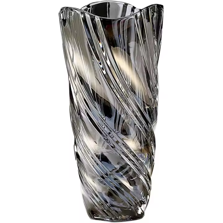 Jarrón de Flores de Cristal, jarrón Modern minimalist, arreglo floral de Cristal nórdico Hecho a mano, decoración hidropónica Para La Mesa del comedor del Hogar, GIFT para Boda, Fiesta de inauguración de la Casa Gris - 1