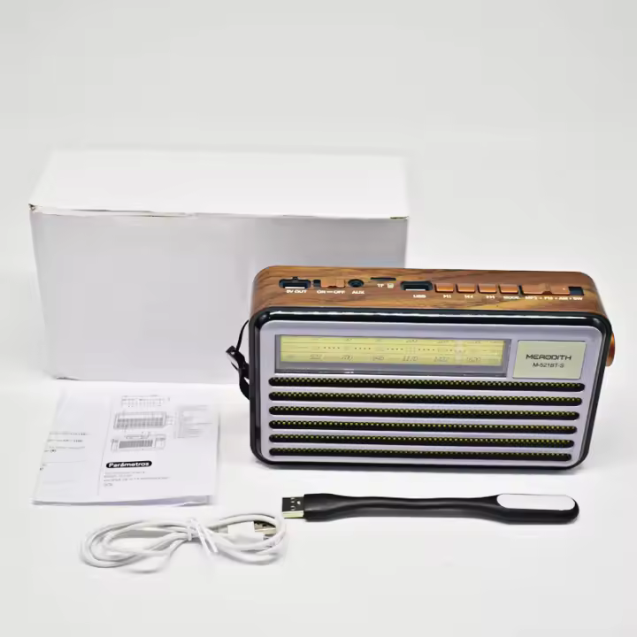 Tienda BIT Altavoz Bluetooth inalámbrico M-521BTS Con Interior LED FM AM Radio SW Carga Solar Radio De Emergcia Con Sensibilidad Alta Y Bandas Completas - 1