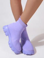 Botas De Tobillo Para Mujer Ligero Casual Moda Navidad Invierno Botas De Prensa Gruesa Suela Antideslizante Transpirable Talla Real - details 15