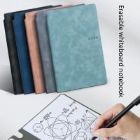 Set De Cuaderno Blanco Reutilizable Con Bolígrafo Y Paño De Limpieza Portátil Planificador Semanal Cuaderno De Memoria De Cuero Estilo Elegante Para Oficina - details 0