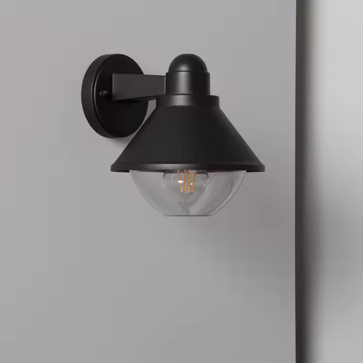 Ledkia Lámpara de Pared Exterior Aluminio Valera Negro - 1