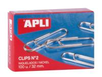 APLI CLIPS NIQUELADOS Nº2-32MM CAJA DE 100 - details 0