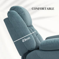 HOMCOM Sillón Relax Reclinable Eléctrico Sillón Levanta Personas con Mando a Distancia Reposapiés y Bolsillos Laterales Sillón Elevador para Salón Dormitorio Azul - details 5