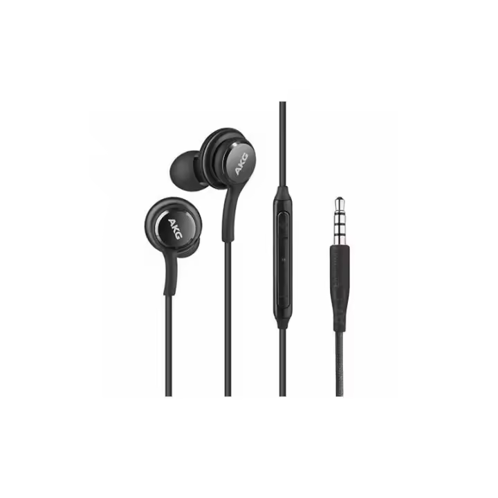 SAMSUNG auriculares con cable jack 3.5mm manos libres Tuned by AKG modelo EO-IG955 originales color negro ⋆ Sonido premium ⋆ Micrófono integrado ⋆ Diseño ergonómico para uso prolongado - 1