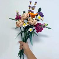 Romantic Bloque De Construcción Decorativo Con Bouquet De Rosas Para Regalo De Cumpleaños O Navidad Compatible Con Juguetes De CreaTech - details 9