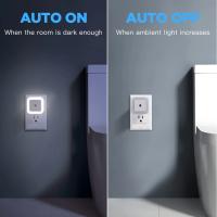 Luz Nocturna LED Cuadrada Para Cocina Armario Pasillo Escaleras Habitación Infantil Dormitorio Decoración Control De Luz Con Enchufe EU/US - details 1