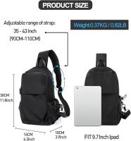 Mochila pequeña tipo bandolera tipo bandolera para hombre y mujer, ideal para senderismo, ciclismo y viajes. - details 2