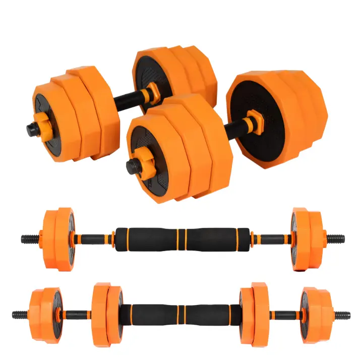 OZIO FITNESS Kit Mancuernas Ajustables 10 kg / 15 kg / 20 kg / 30 kg / 40 kg 2 en 1 Pesos Poligonales Fitness - 1
