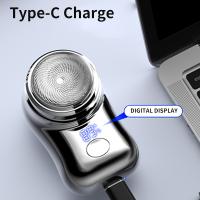 Afeitadora Eléctrica Portátil Para Hombres Mini Afeitadora Apto Para Bigotes Y Barbas Cortos Material Plástico Recargable - details 1
