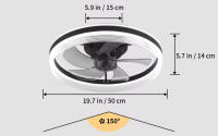 Ventilador Plafón LED 3000K-4000K-6000K Luz Regulable, Motor DC con 6 Velocidades de Aire y Aspas dirigibles para repartir el aire - details 5