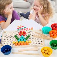 Juego Educativo Montessori Con Cuentas De Madera Para Niños Juguete De Resolución De Puzzles Para Bebés Y Niñas Educativo Para El Aprendizaje Temprano - details 4
