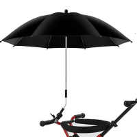 Chair Umbrella With Universal Clamp,upf 50+ Clip On Parasol For Patio Chair Beach Chairs-black - details 0