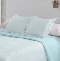 Mommata Colcha Lisa Reversible Termosellada Turquesa. - details 1