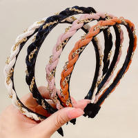 Nueva Diadema Para Mujer Con Cadena Y Borde Delgado Elegante Accesorio De Pelo De Moda Decorativo Unisex Para Todas Las Estaciones - details 3