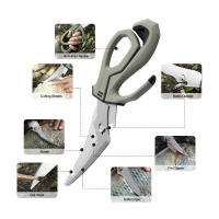 Tijeras Multifuncionales De Acero Inoxidable Con Hojas Desmontables Herramienta De Sobrevivencia Al Aire Libre Para Cocina Y Pecuaria - details 4